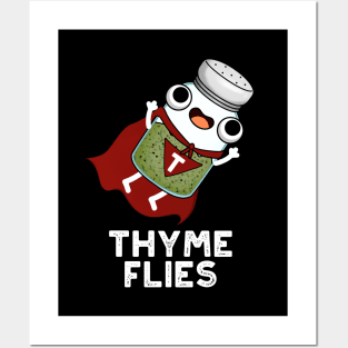 Thyme Flies Cute Herb Pun Posters and Art